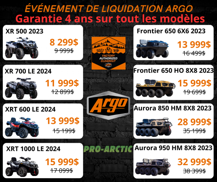 Vente Liquidation Argo